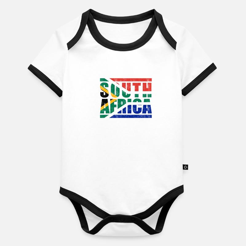 Südafrika Baby Bio-Kurzarm-Kontrastbody