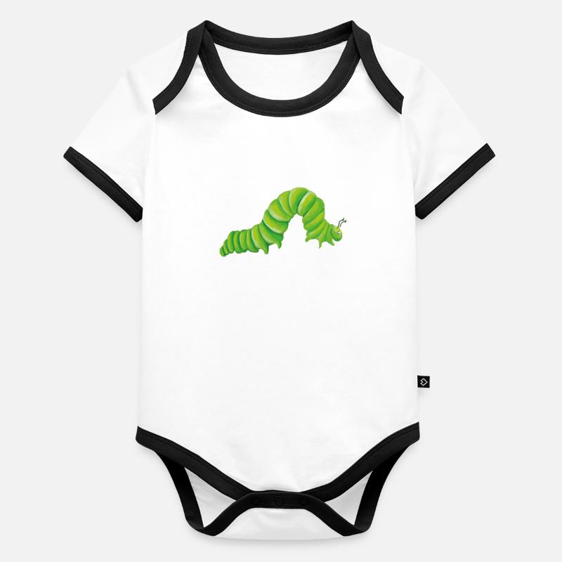 chenille Body Bébé bio contrasté manches courtes