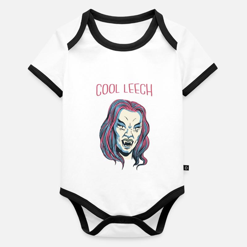 Cool Vampire Rétro Halloween Belle Mode Chaude Body Bébé bio contrasté manches courtes