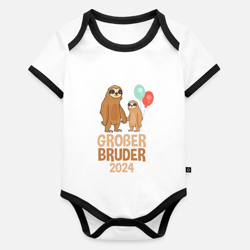 Big Brother 2024 Sloth Organic Baby Contrasting Bodysuit