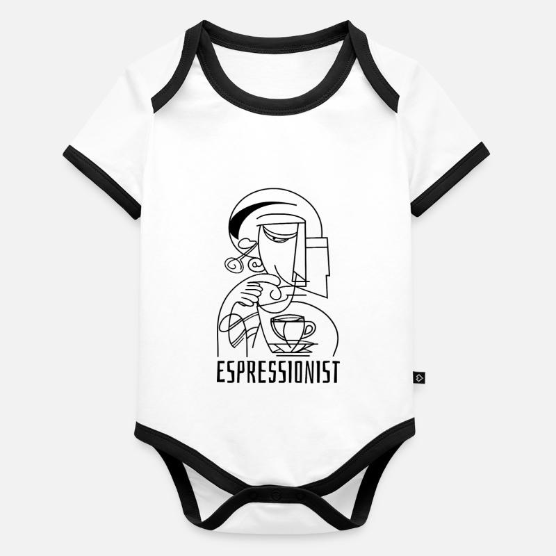 Espressionist - Espresso - Coffee Drink Organic Baby Contrasting Bodysuit