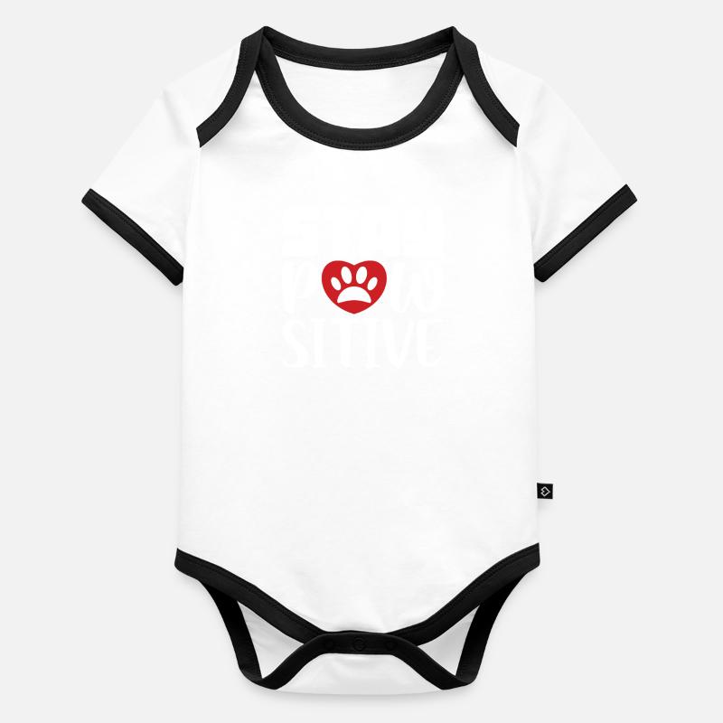 Stay Pawsitive Positive Baby Bio-Kurzarm-Kontrastbody