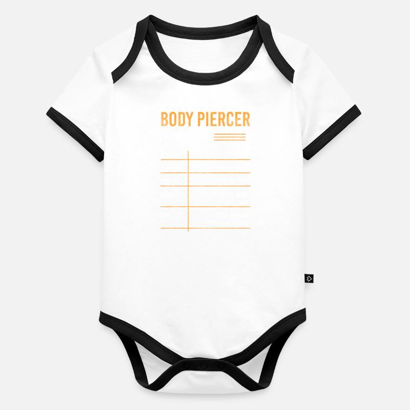 Aiguille de perçage Body Bébé bio contrasté manches courtes