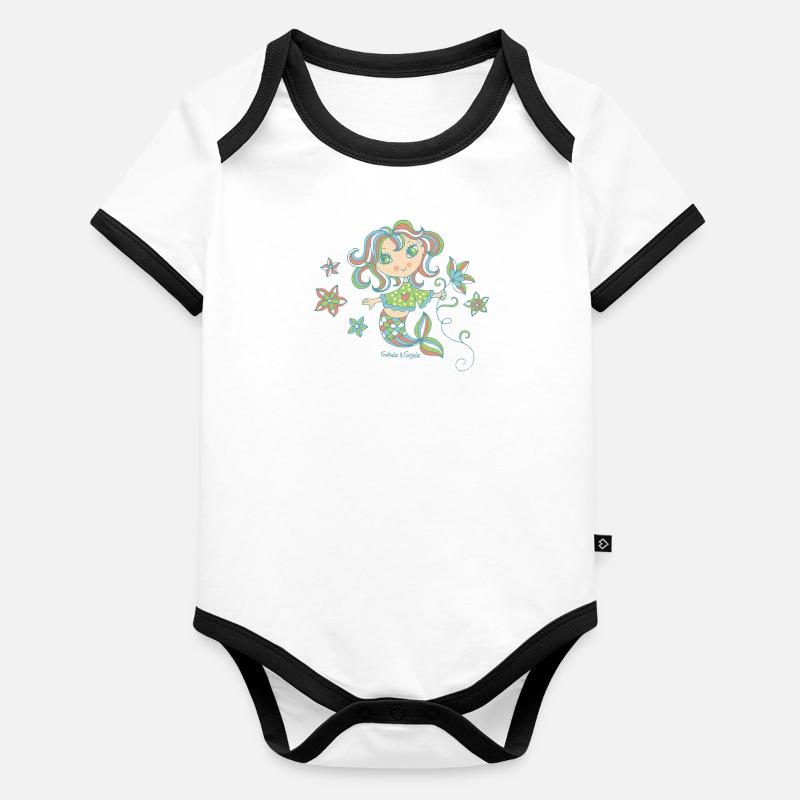Little Mermaid Organic Baby Contrasting Bodysuit