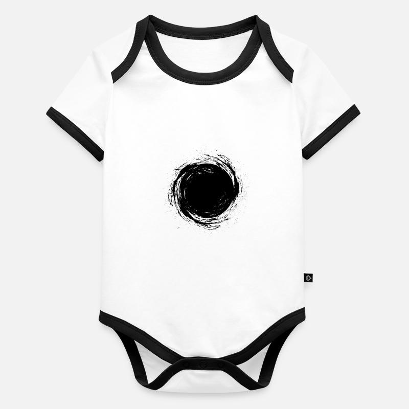 Trou noir Body Bébé bio contrasté manches courtes