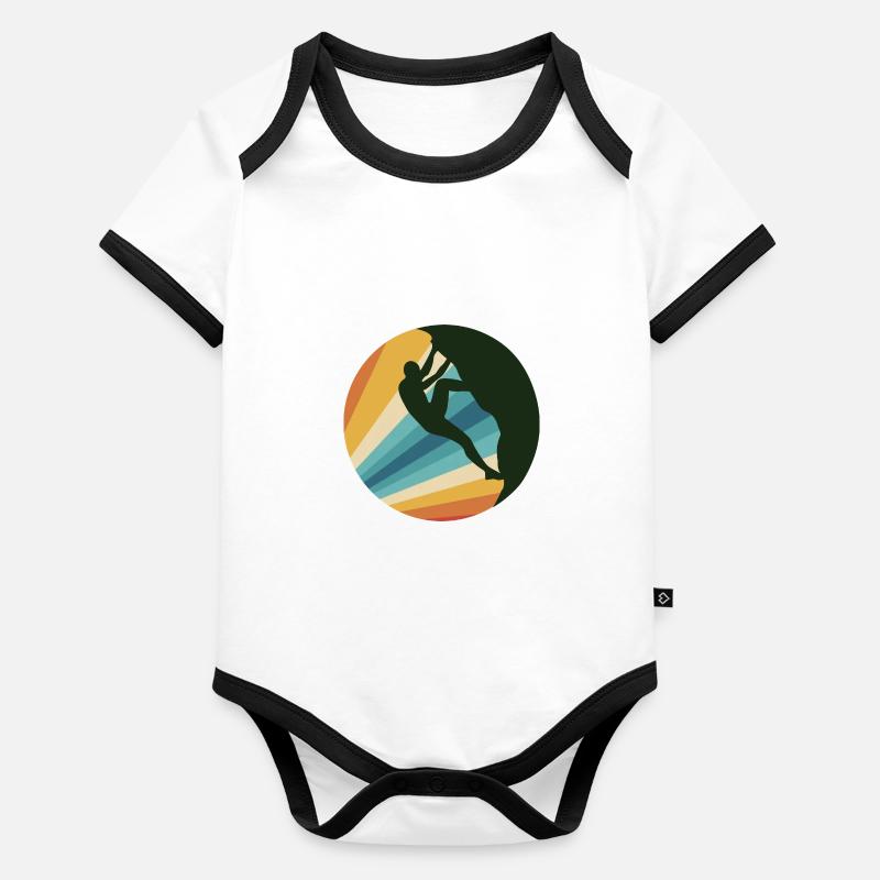 Rock Climbing Organic Baby Contrasting Bodysuit