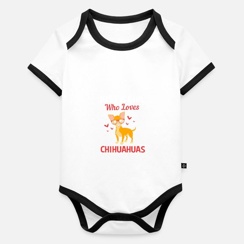 Chihuahua Tochter Mutter Baby Bio-Kurzarm-Kontrastbody