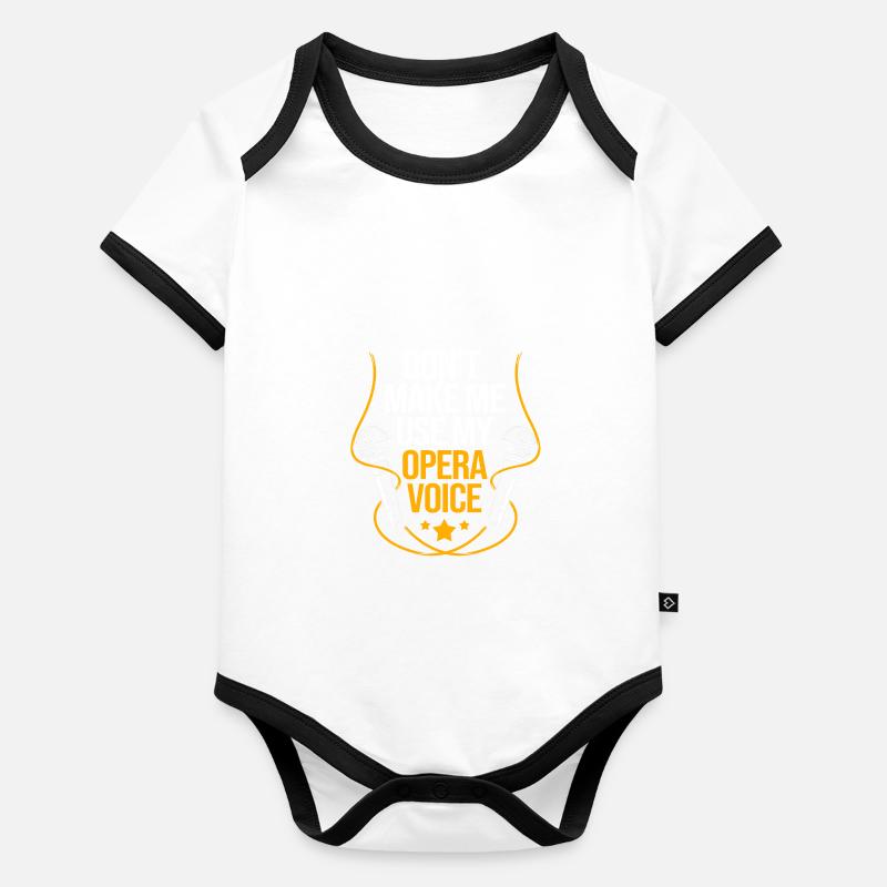 Karaoke Baby Bio-Kurzarm-Kontrastbody