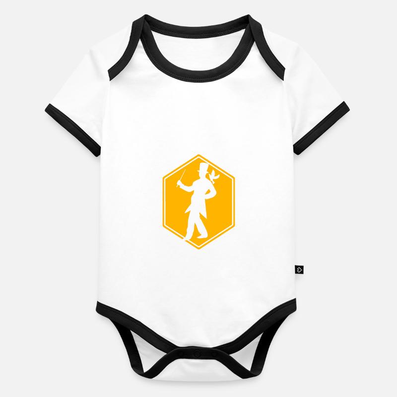 magicien magicien Body Bébé bio contrasté manches courtes