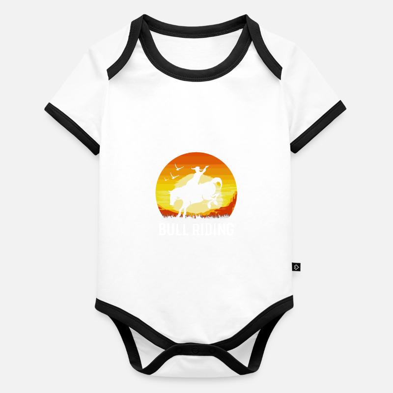 Rodéo Body Bébé bio contrasté manches courtes