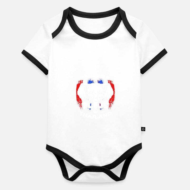 Thailand Thai Sprache Baby Bio-Kurzarm-Kontrastbody