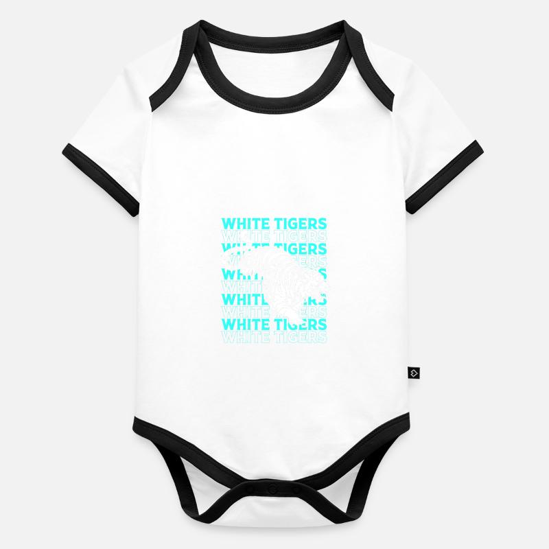 White Tiger Organic Baby Contrasting Bodysuit