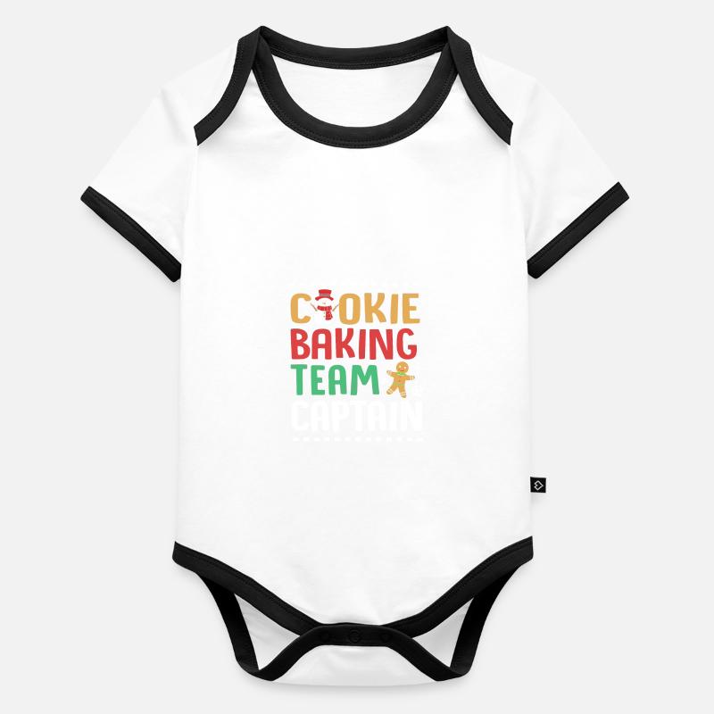 Gingerbread Man Gingerbread Heart Gingerbread Snacking Organic Baby Contrasting Bodysuit