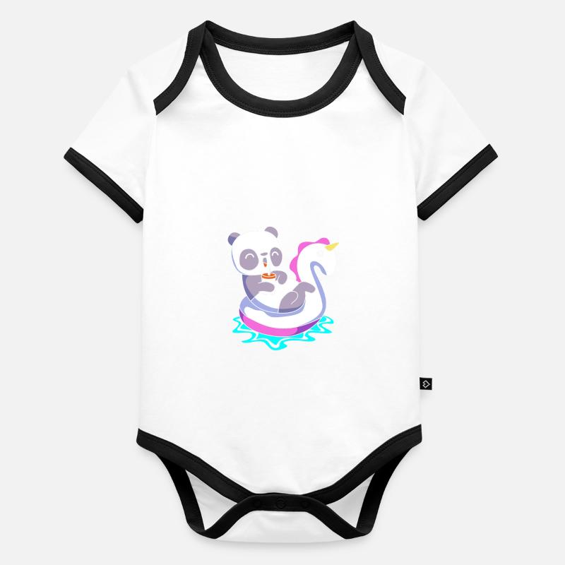 Pool Party Baby Bio-Kurzarm-Kontrastbody
