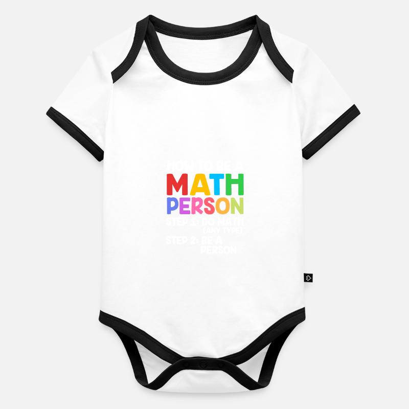 Mathematik Baby Bio-Kurzarm-Kontrastbody
