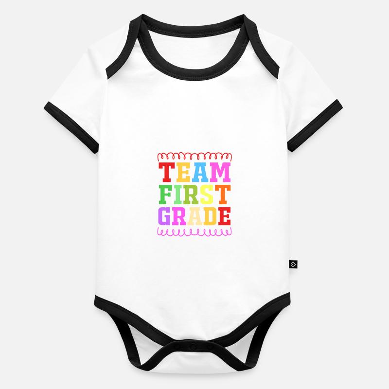 Erstklässler Baby Bio-Kurzarm-Kontrastbody