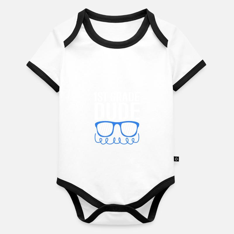 Erstklässler Baby Bio-Kurzarm-Kontrastbody