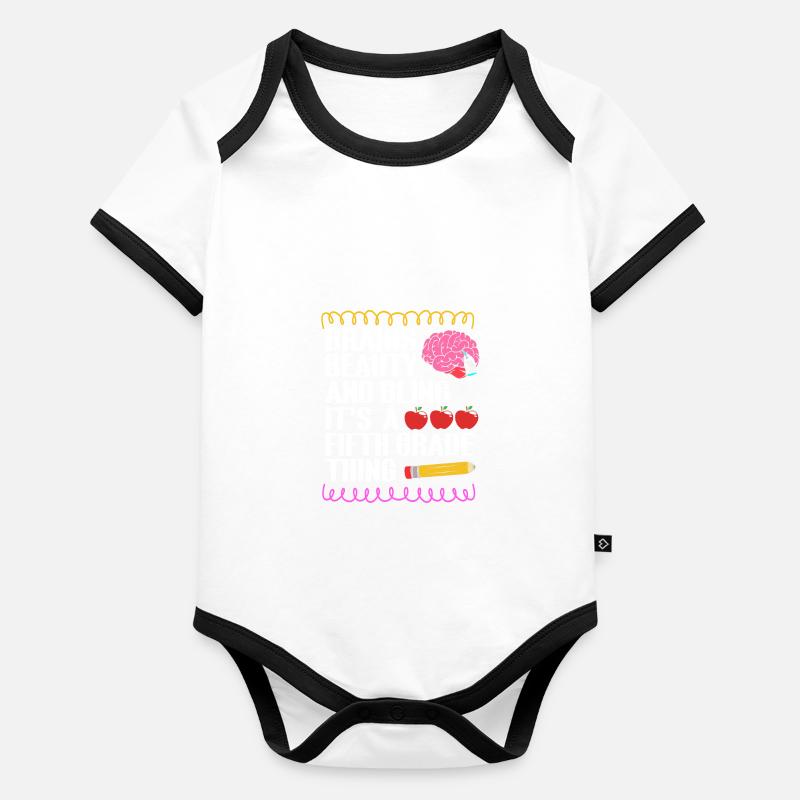 Cm2 Body Bébé bio contrasté manches courtes