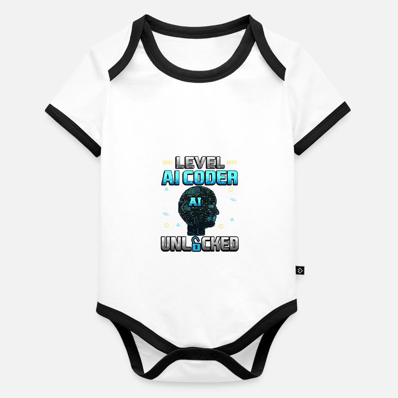 Level KI-Programmierer freigeschaltet Baby Bio-Kurzarm-Kontrastbody