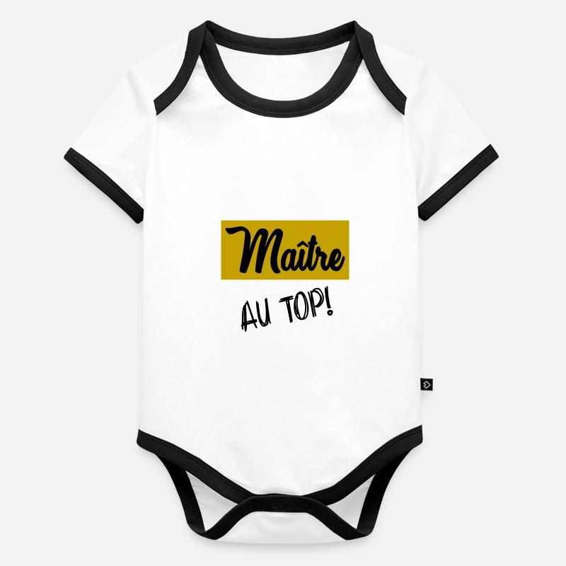 MAÎTRE Body Bébé bio contrasté manches courtes