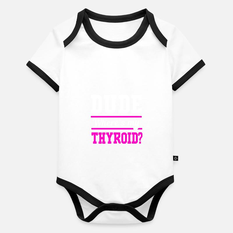 Thyroid cancer Thyroid cancer Organic Baby Contrasting Bodysuit