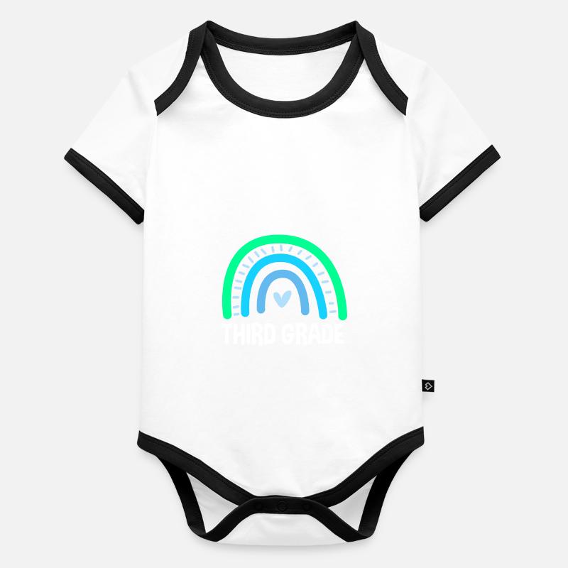 3ème année Body Bébé bio contrasté manches courtes