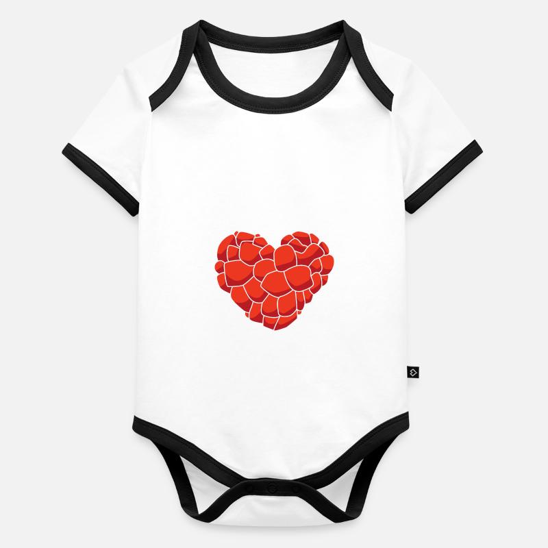 Géologue Body Bébé bio contrasté manches courtes