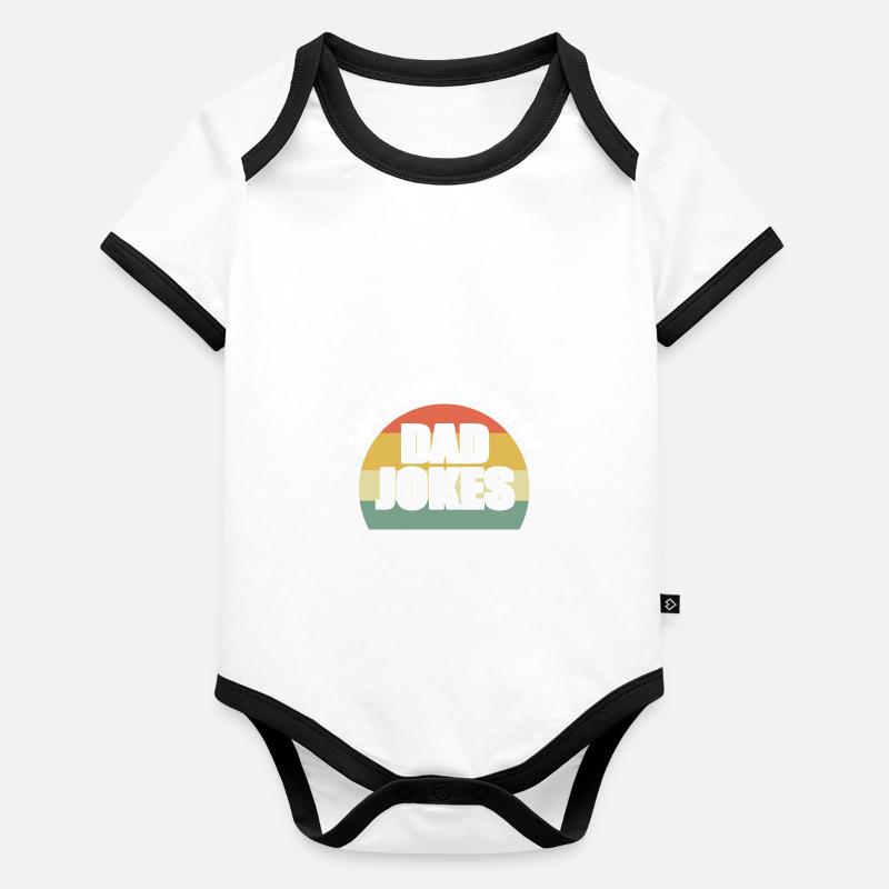 Dad Joke Vatertag Witzige Sprüche Baby Bio-Kurzarm-Kontrastbody