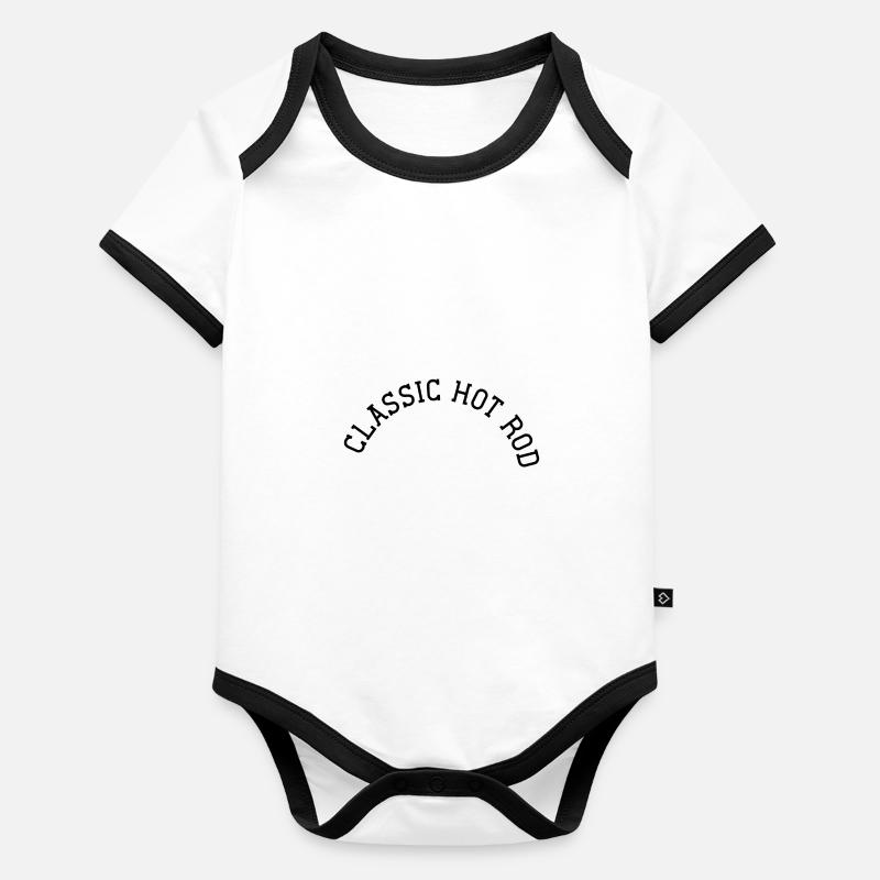 Hot Rod classique Body Bébé bio contrasté manches courtes