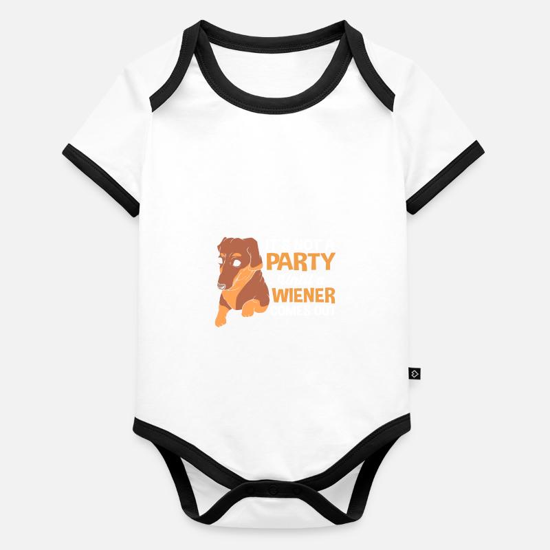 Teckel Body Bébé bio contrasté manches courtes