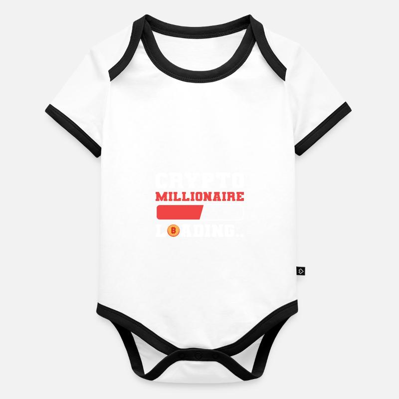 Bitcoin Millionaire Organic Baby Contrasting Bodysuit