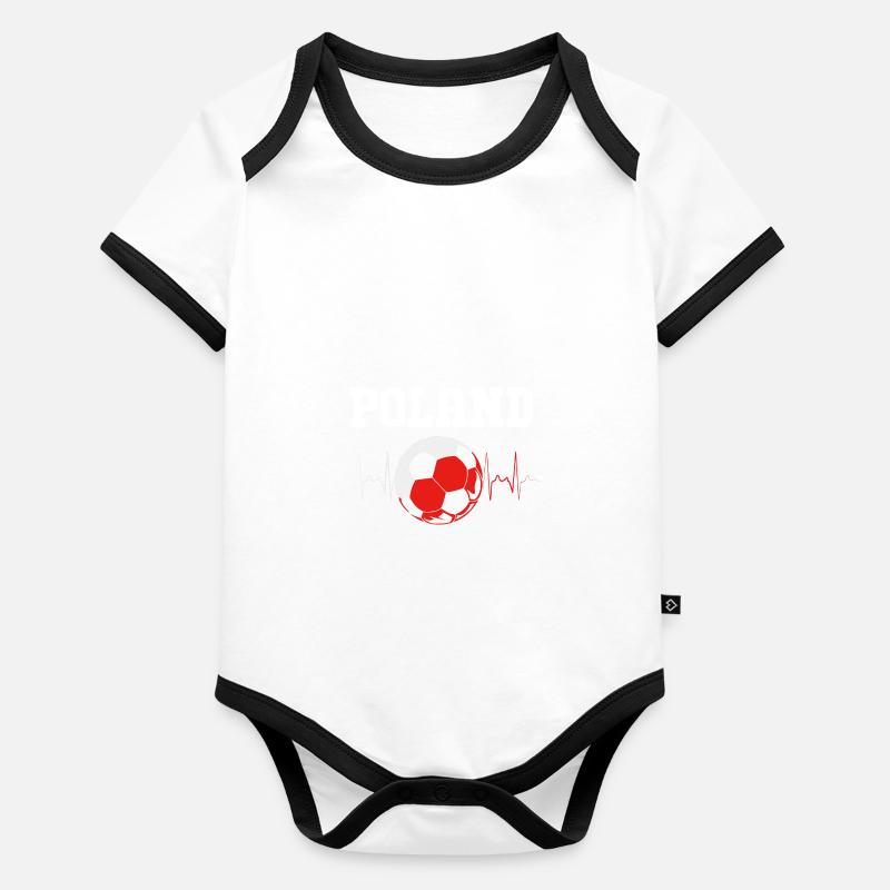 Polen Polnisch Baby Bio-Kurzarm-Kontrastbody