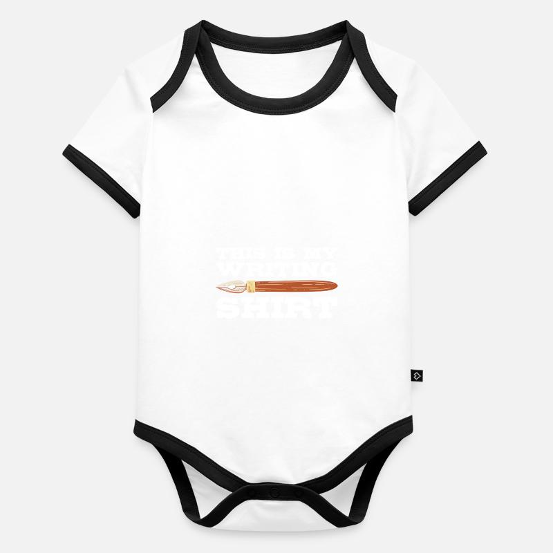 Autor Baby Bio-Kurzarm-Kontrastbody