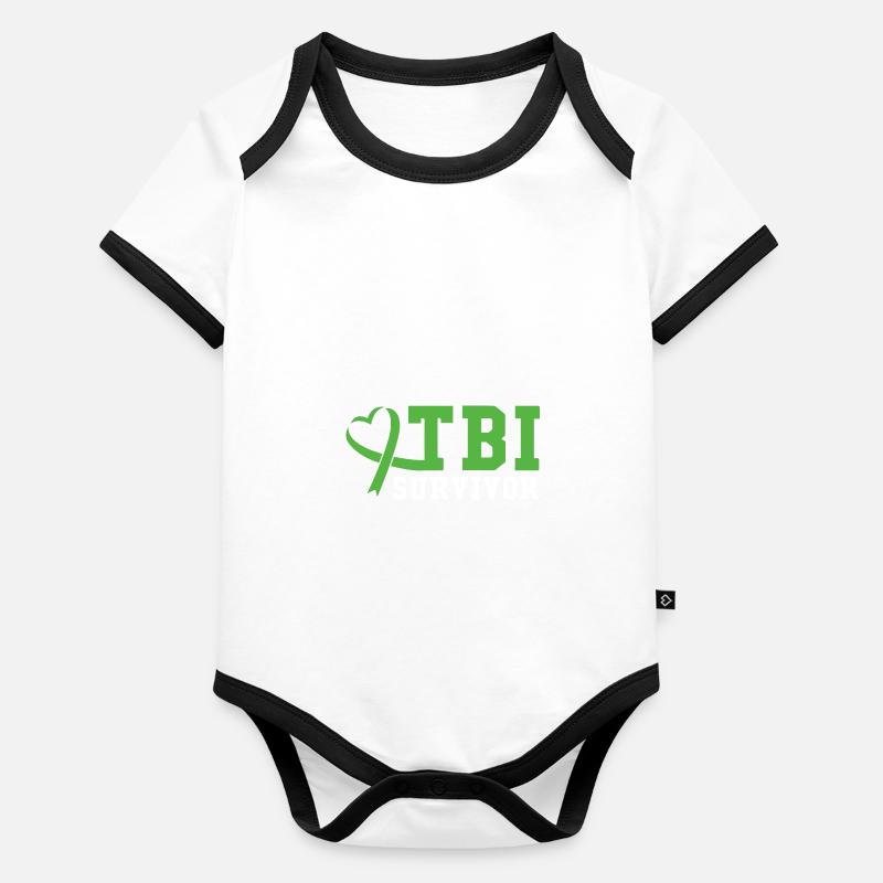 Schädel Hirn Trauma Baby Bio-Kurzarm-Kontrastbody