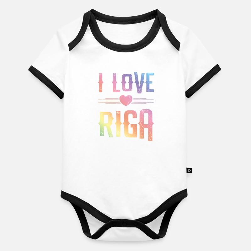 J’adore Riga Body Bébé bio contrasté manches courtes