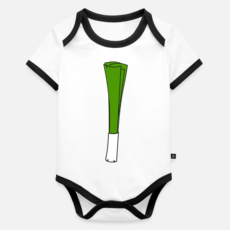 leek Organic Baby Contrasting Bodysuit