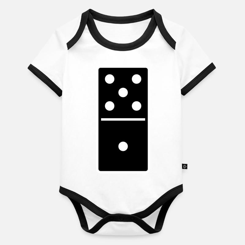 DOMINO STONE 5:1 - VARIABLE COLOR - VECTOR DESIGN! Baby Bio-Kurzarm-Kontrastbody