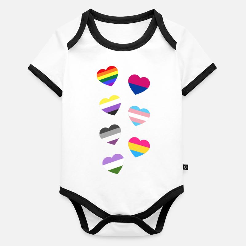 pride month Baby Bio-Kurzarm-Kontrastbody