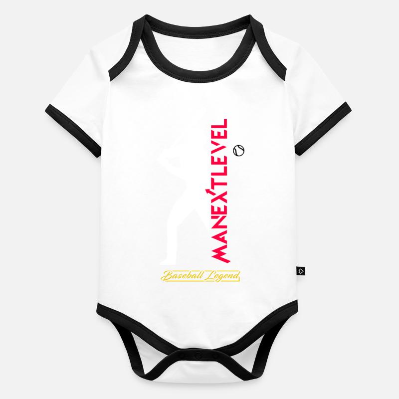 Légende du baseball Body Bébé bio contrasté manches courtes