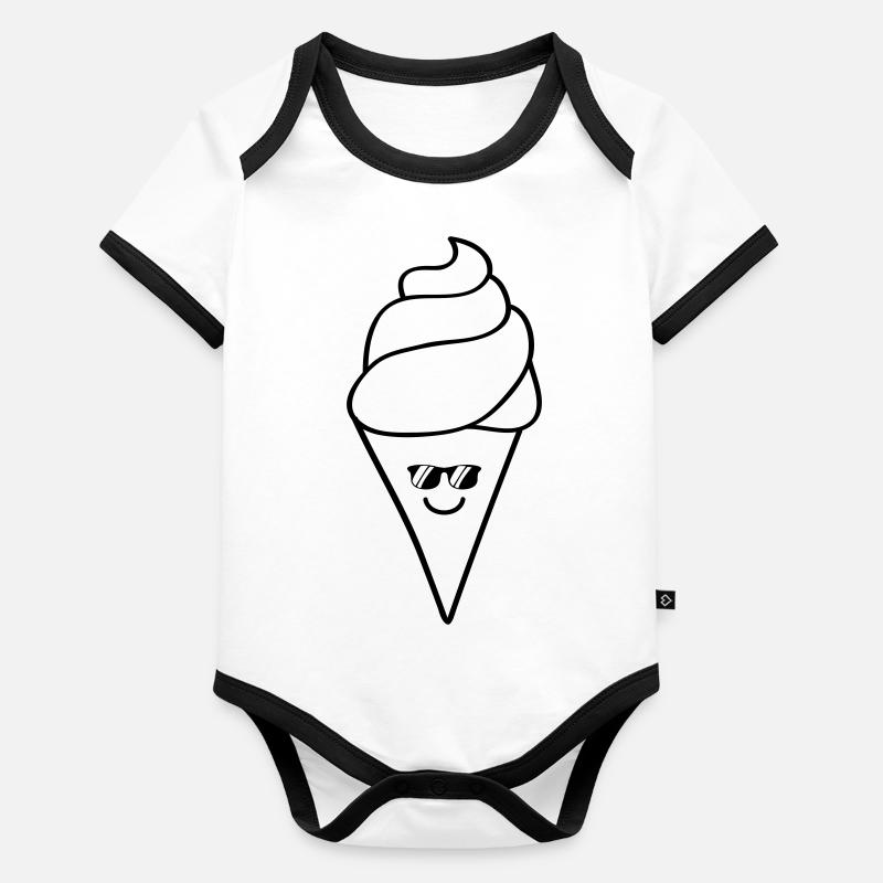 Icecream Organic Baby Contrasting Bodysuit
