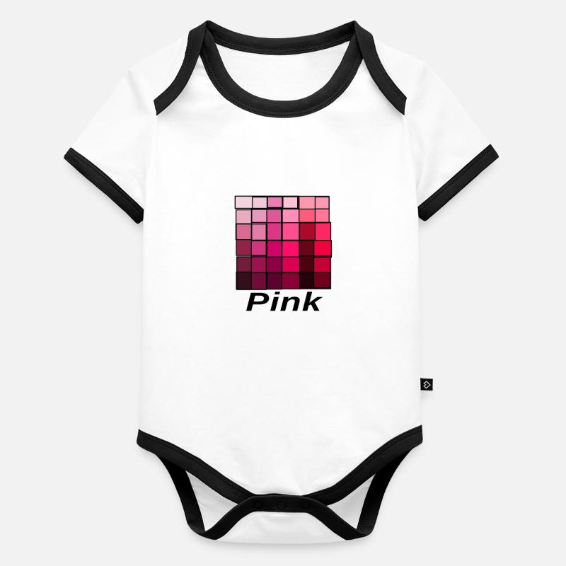 pink Organic Baby Contrasting Bodysuit