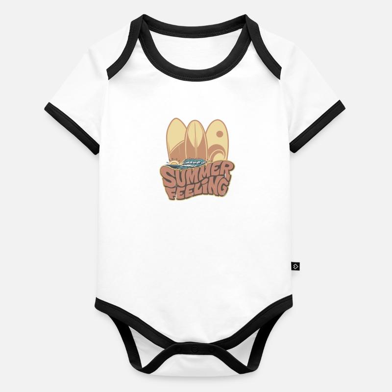 Summer Feeling Baby Bio-Kurzarm-Kontrastbody