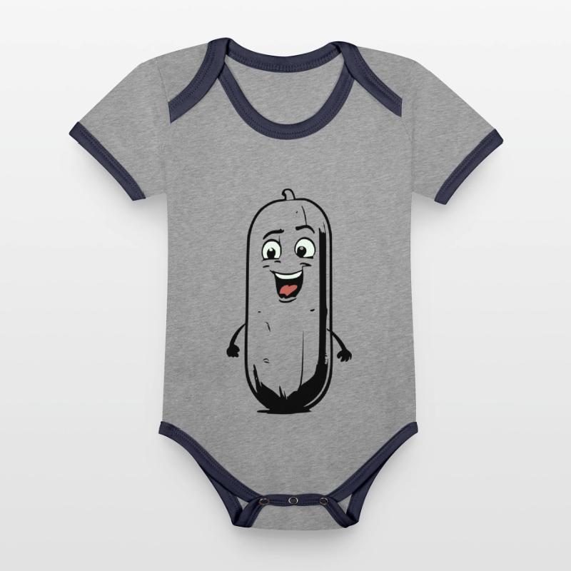 Comic Cucumber Organic Baby Contrasting Bodysuit