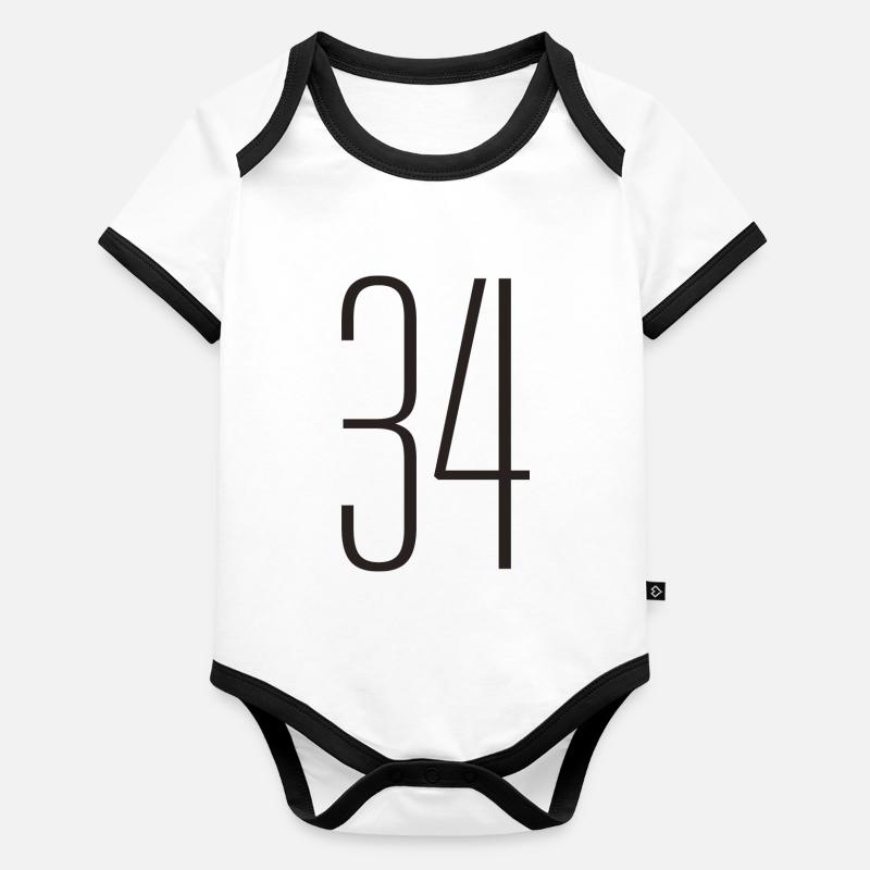 34 Body Bébé bio contrasté manches courtes