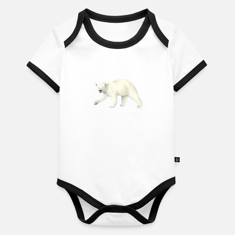 Eisbär Pro Wildlife Baby Bio-Kurzarm-Kontrastbody