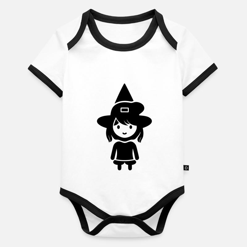 Petite sorcière Body Bébé bio contrasté manches courtes