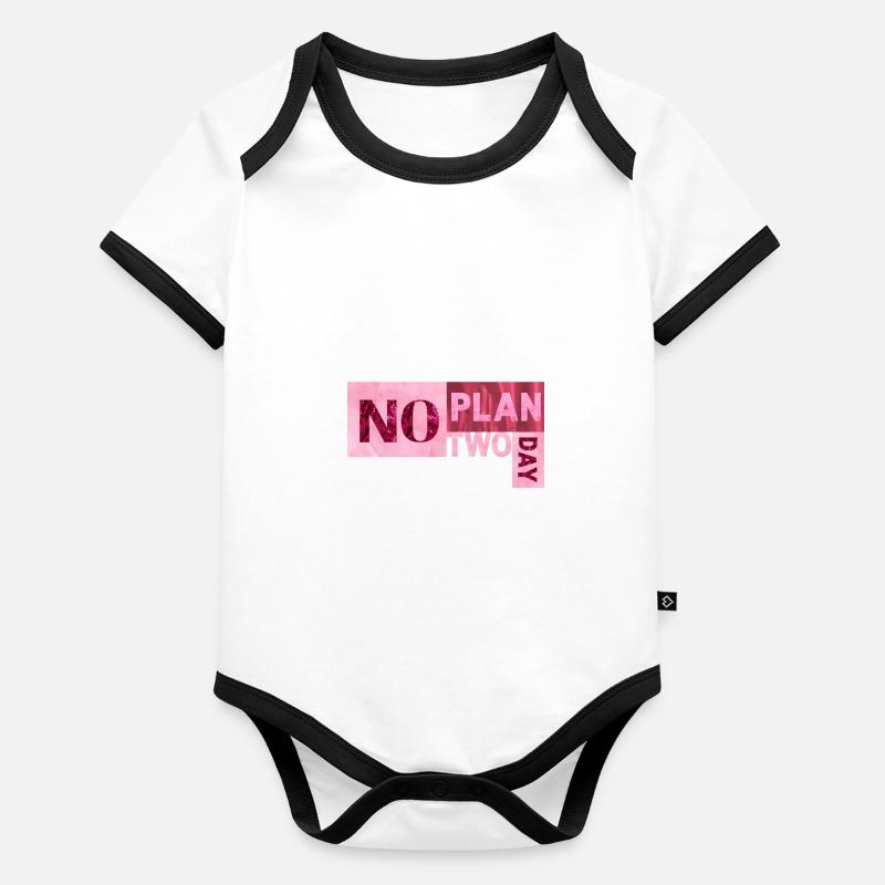 Pas de plan deux jours Body Bébé bio contrasté manches courtes