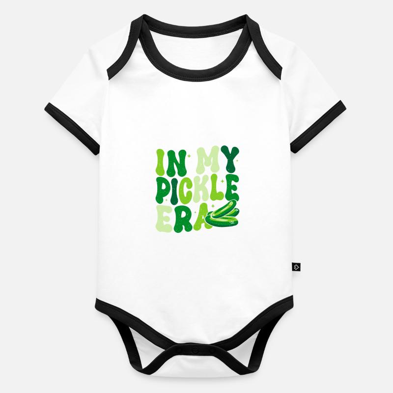 À l’époque du concombre Body Bébé bio contrasté manches courtes
