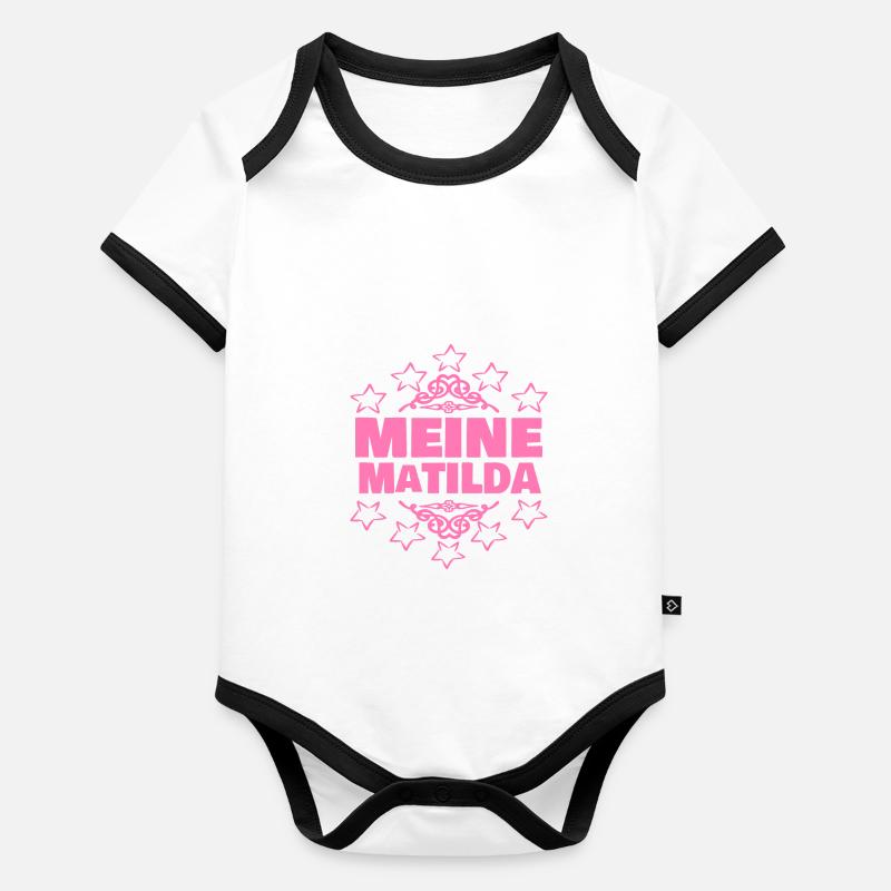 Ehefrau Matilda Baby Bio-Kurzarm-Kontrastbody