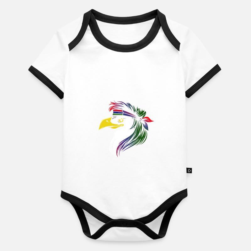 Gambia Baby Bio-Kurzarm-Kontrastbody
